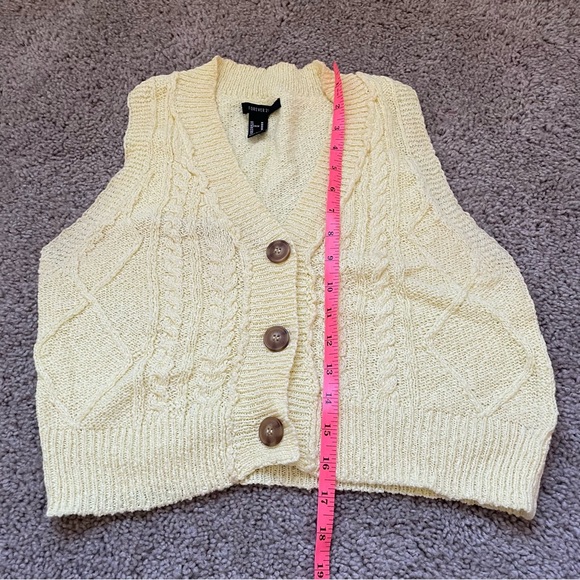 Forever 21 yellow vest medium - Picture 5 of 7